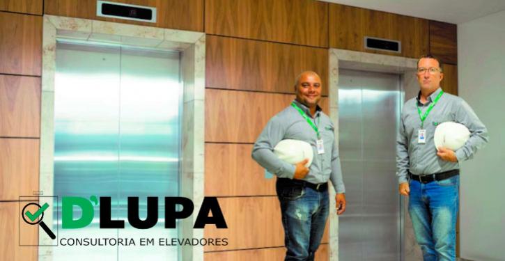 Leandro Silva Cerqueira e Adriano Larroyd, responsáveis técnico e administrativo da D’Lupa Consultoria em Elevadores