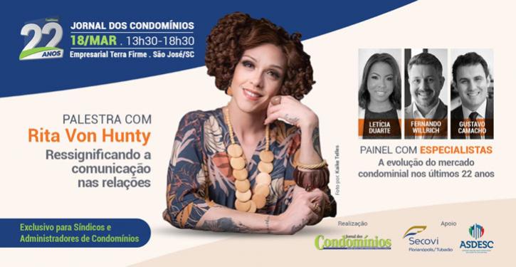 Evento traz Rita von Hunty à Grande Florianópolis em palestra para síndicos e administradores
