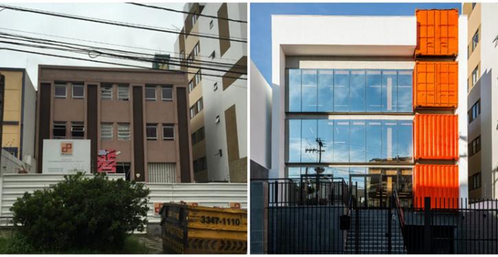 Edifício Jupter em Curitiba, antes e depois do retrofit